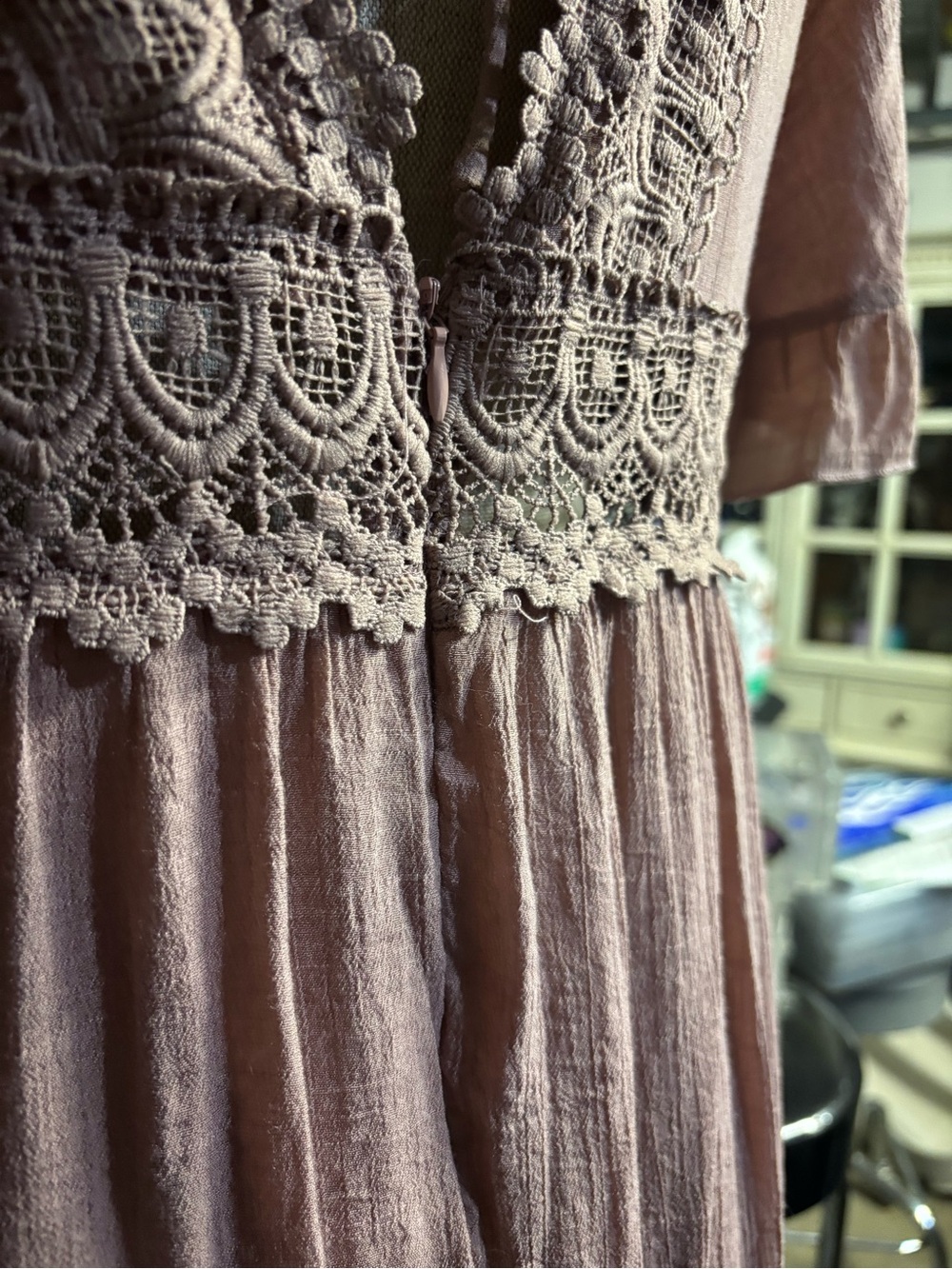 Wishlist Mauve Lace-Trim Maxi Dress - Picture 4 of 5